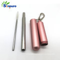 Sinpure Telescopic Aluminum Pole with Pink Metal Case for Drinking